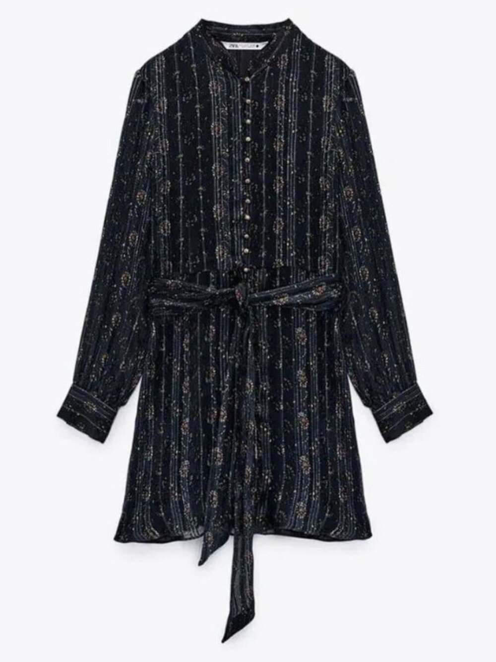 ZARA Women's Printed Dress Size S In Black